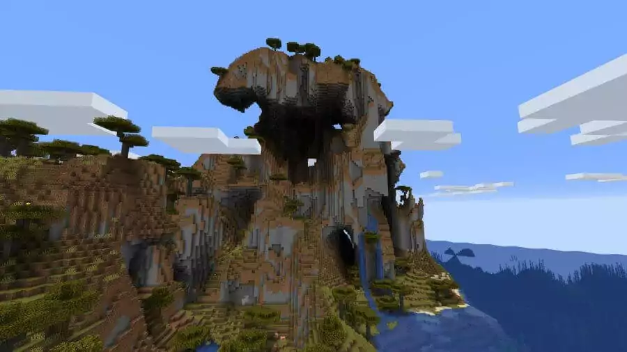 Minecraft Seed Bergsäulen und Klippen